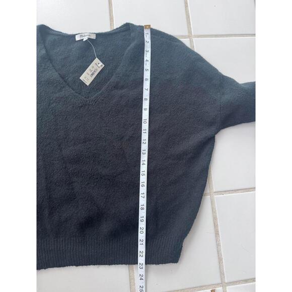 Madewell Wedged V-Neck Sweater NWT Women's Large Cotton/Merino Wool Blend - Picture 8 of 9